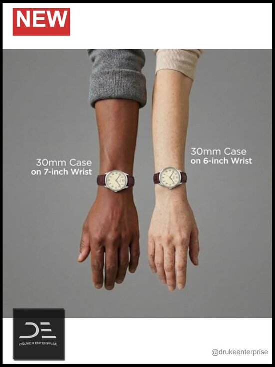 Easy Reader Analog Quartz Watch with Leather Strap main image 2